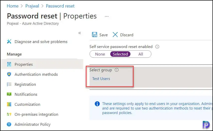 Enable Azure AD Self-Service Password Reset