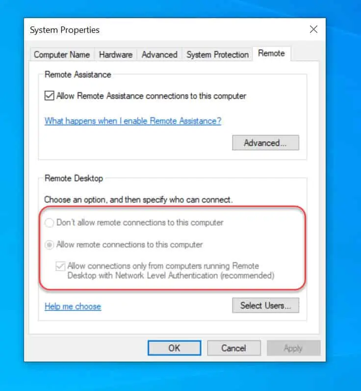 Enable Remote Desktop Using Group Policy