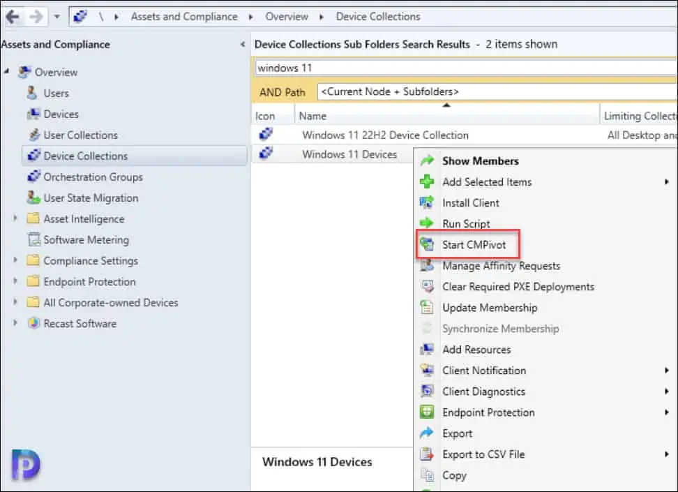 Launch CMPivot | Find Antimalware Software Status using CMPivot in SCCM