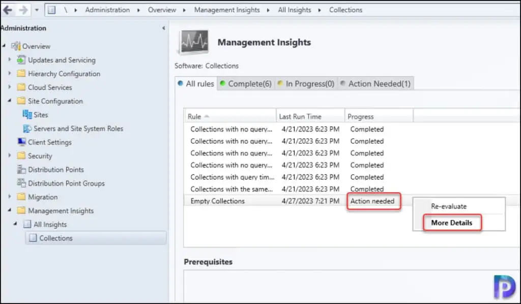 Find Empty Collections in SCCM ConfigMgr