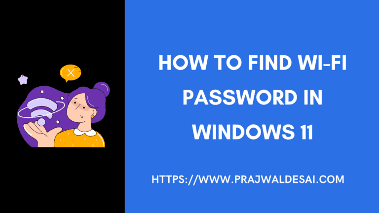 2 Ways to find Wi-Fi password in Windows 11