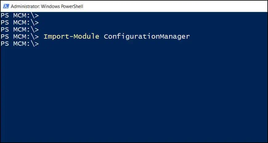 Import the Configuration Manager PowerShell module