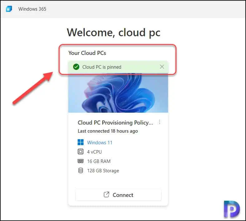 How to Pin a Windows 365 Cloud PC to Taskbar