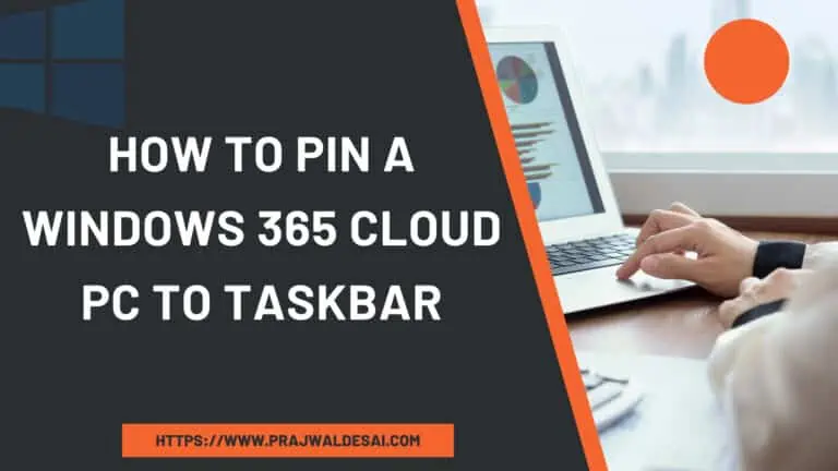 How to Pin a Windows 365 Cloud PC to Taskbar