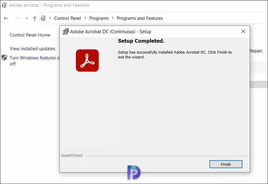 Repair and Update Adobe Acrobat Installation Complete