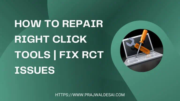 How to Repair Right Click Tools Installation | Fix RCT Issues