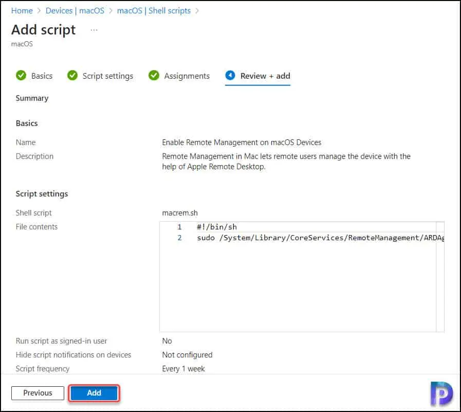 Create and assign a shell script policy to macOS devices in Intune