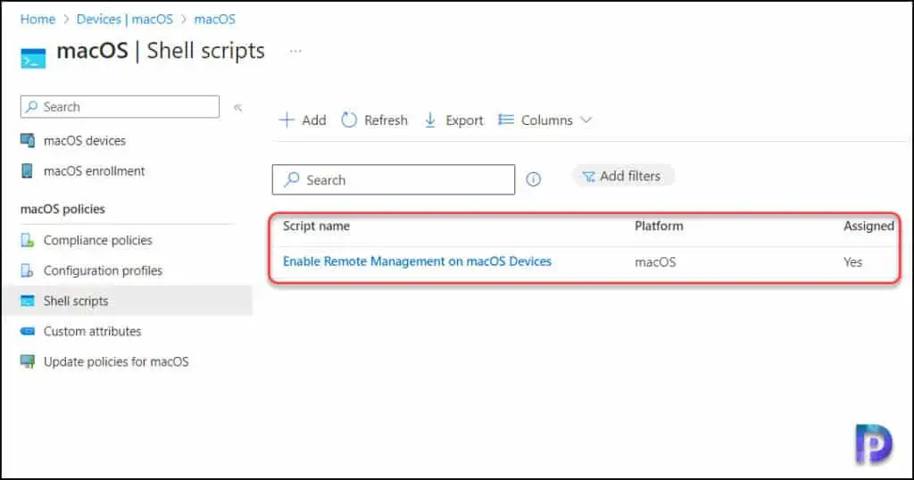 macOS Shell Scripts in Intune