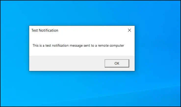 Send Notification | Windows Popup Message