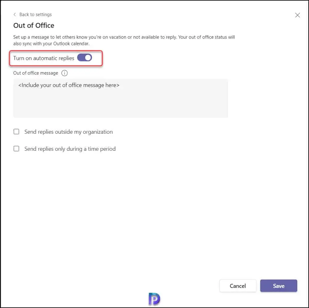 Configure Out Of Office In Microsoft Teams