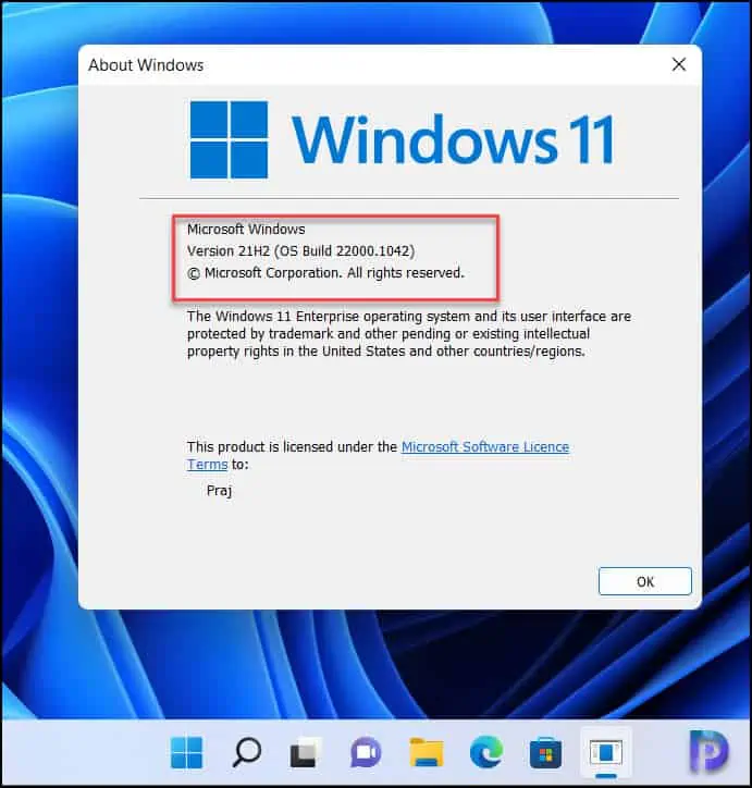 Windows 11 version 21H2