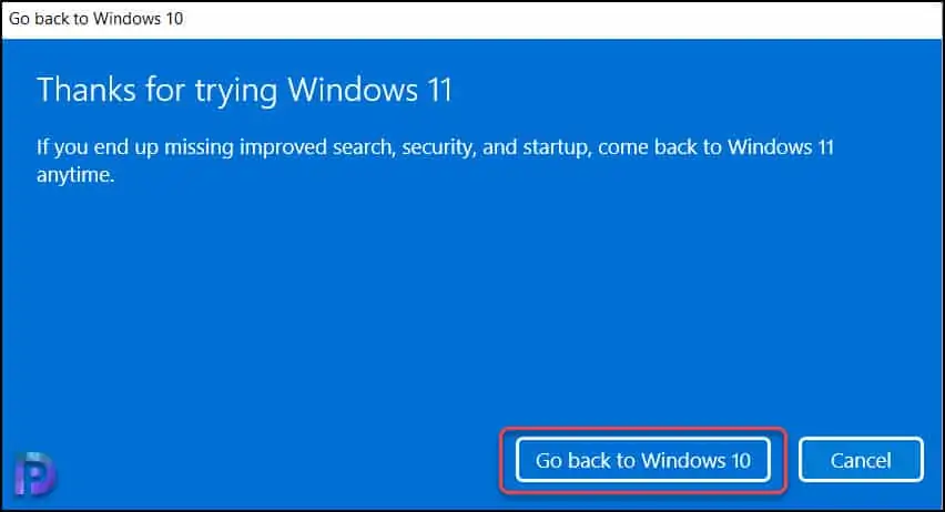 Uninstall Windows 11