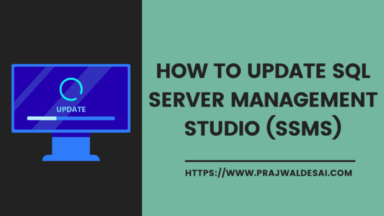 How to Update SQL Server Management Studio (SSMS)