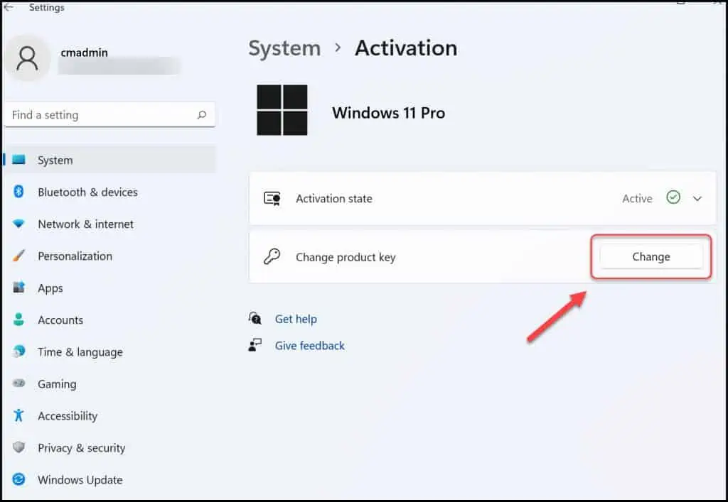 Change Windows 11 Product Key