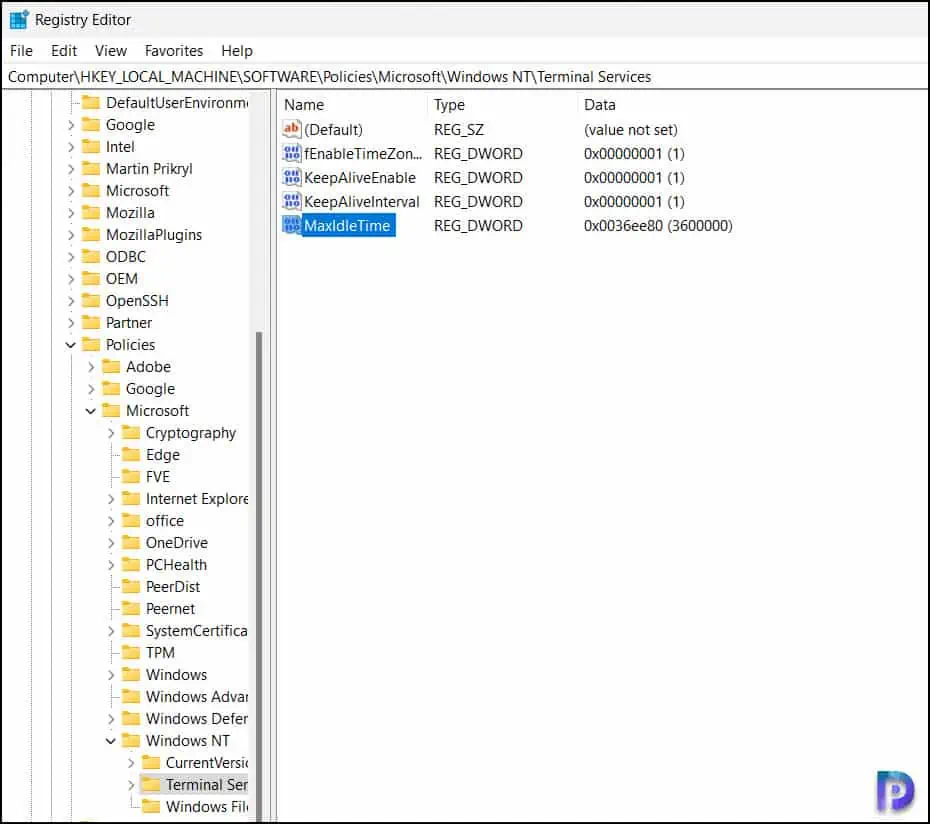 Troubleshooting Cloud PC Idle Session Time Limits using Registry