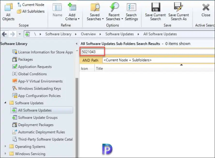 Zero-day patch missing from SCCM