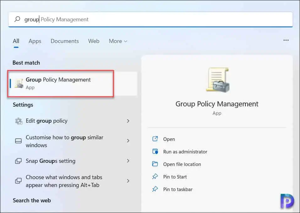 Launch Group Policy Management Console