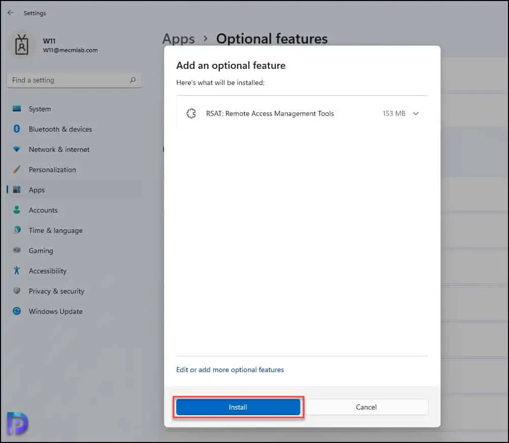 Install RSAT on Windows 11 as Features on Demand