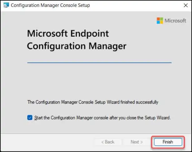 Install SCCM Console on Windows 11 Using Setup Wizard