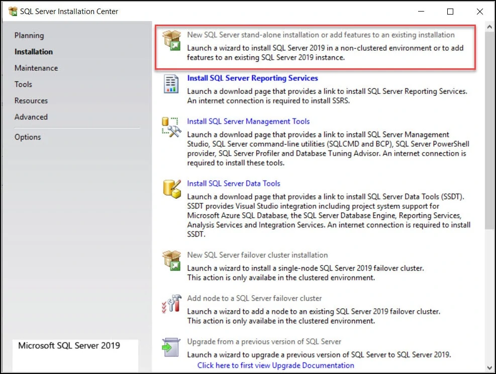 New SQL Server 2019 Installation