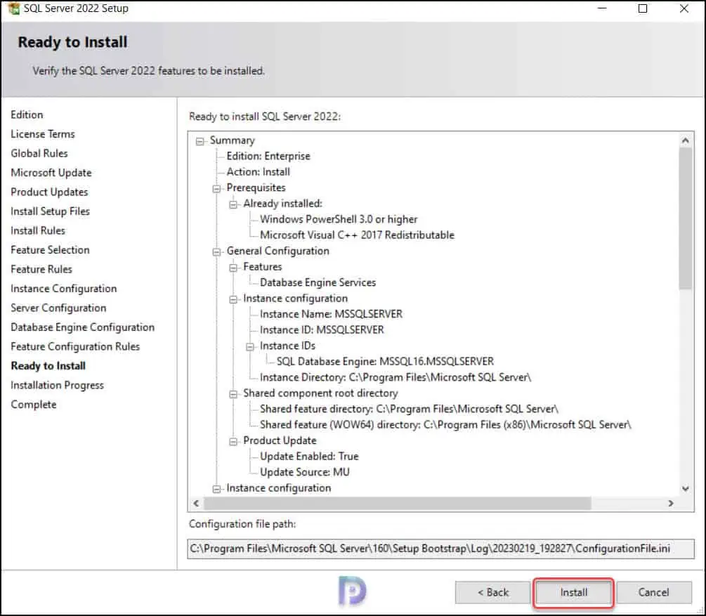 Install SQL Server 2022 for SCCM