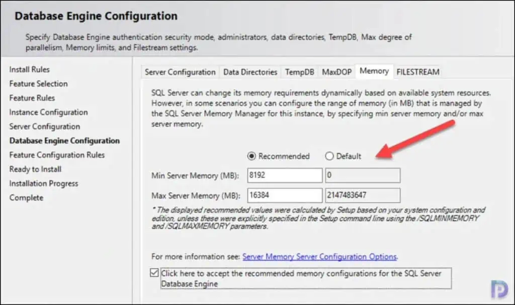 Configure SQL Memory Limits for ConfigMgr