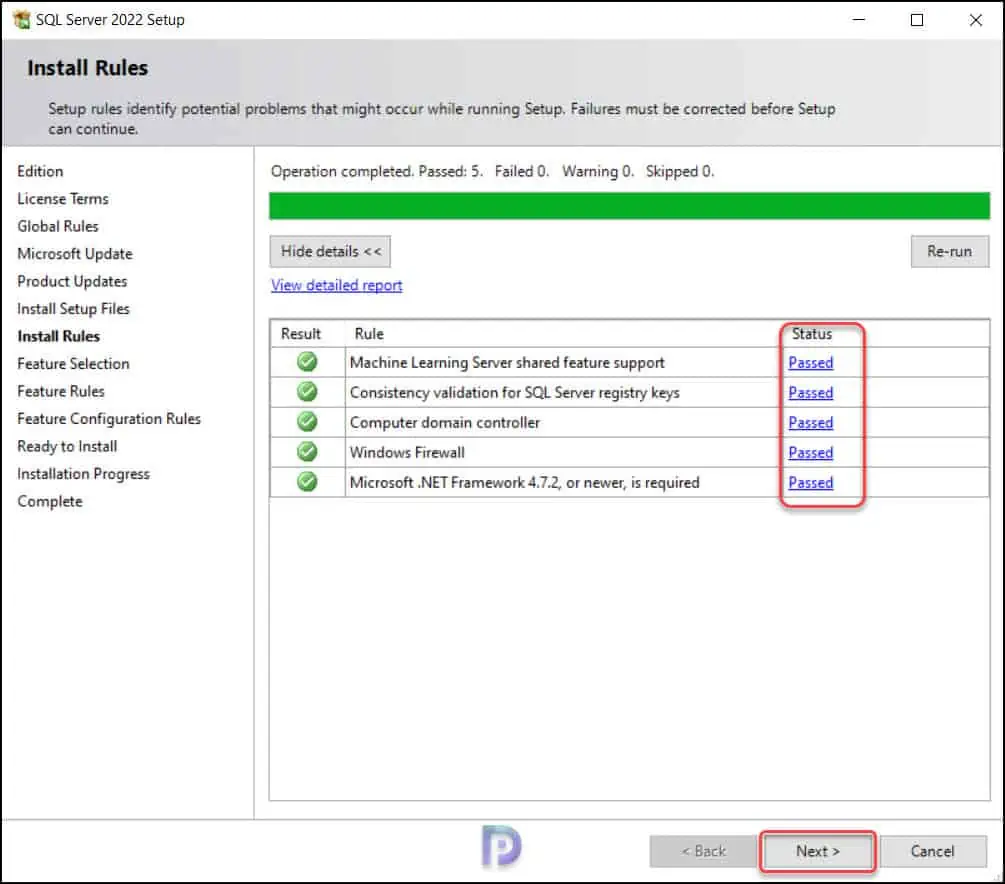 Configure SQL 2022 Install Rules | Install SQL Server 2022 for SCCM