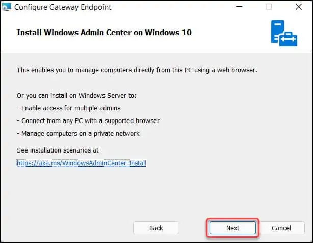 Configure Gateway Endpoint