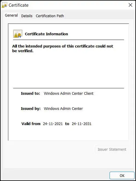 Configure Windows Admin Center Certificate for Authentication