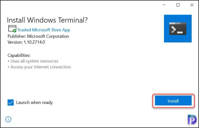 Download and install Windows Terminal from GitHub