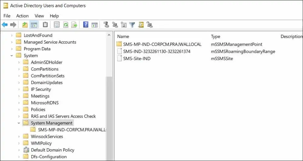 SCCM: List of Active Directory Schema Attributes and Classes