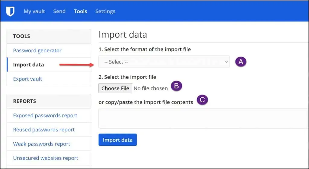 Importing Data From LastPass to Bitwarden