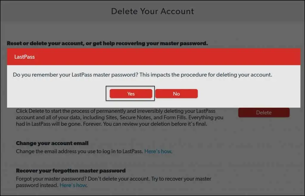 Migrating from LastPass to Bitwarden - Delete LastPass Account