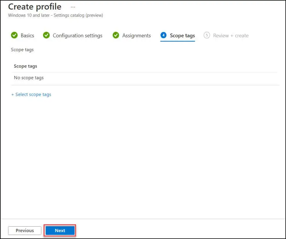 Intune Profile Assignment and Scope Tags