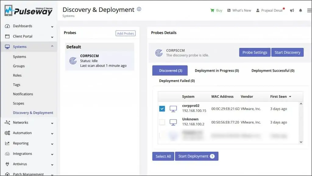 Pulseway Asset Discovery and Deployment