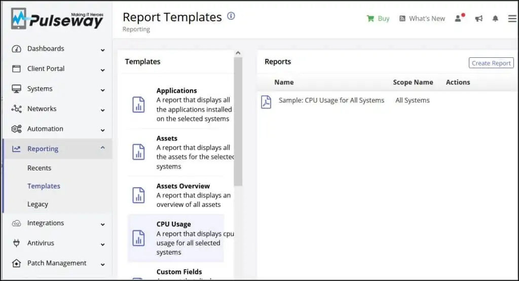 Pulseway Reporting Feature