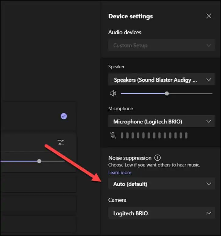 Reduce Background Noise in Microsoft Teams