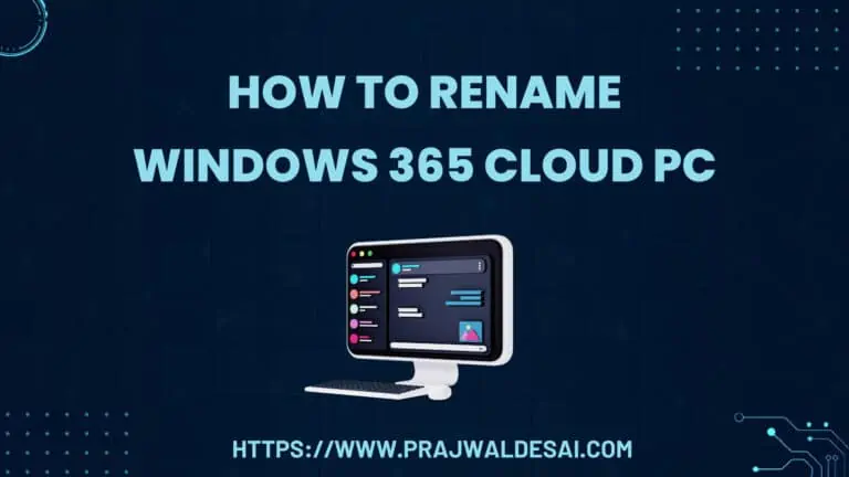 2 Best Ways to Rename Windows 365 Cloud PC