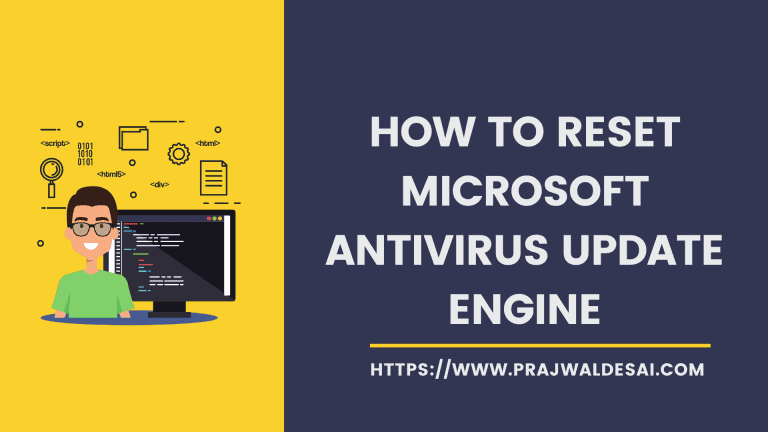 How To Reset Microsoft Antivirus Update Engine Definitions