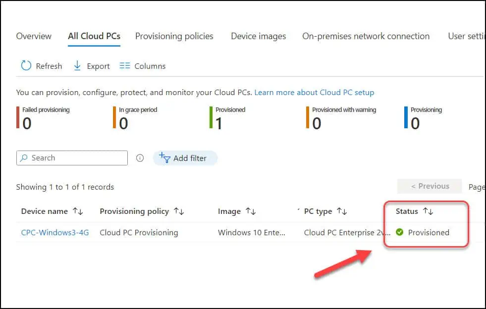 Restore Windows 365 Cloud PC