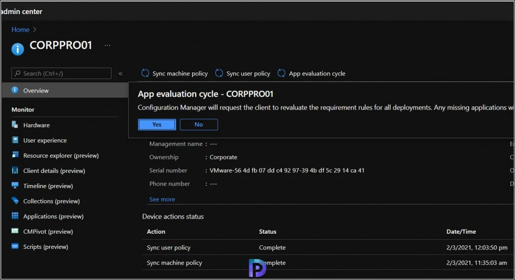 Run App Evaluation Cycle from MEM Admin Center