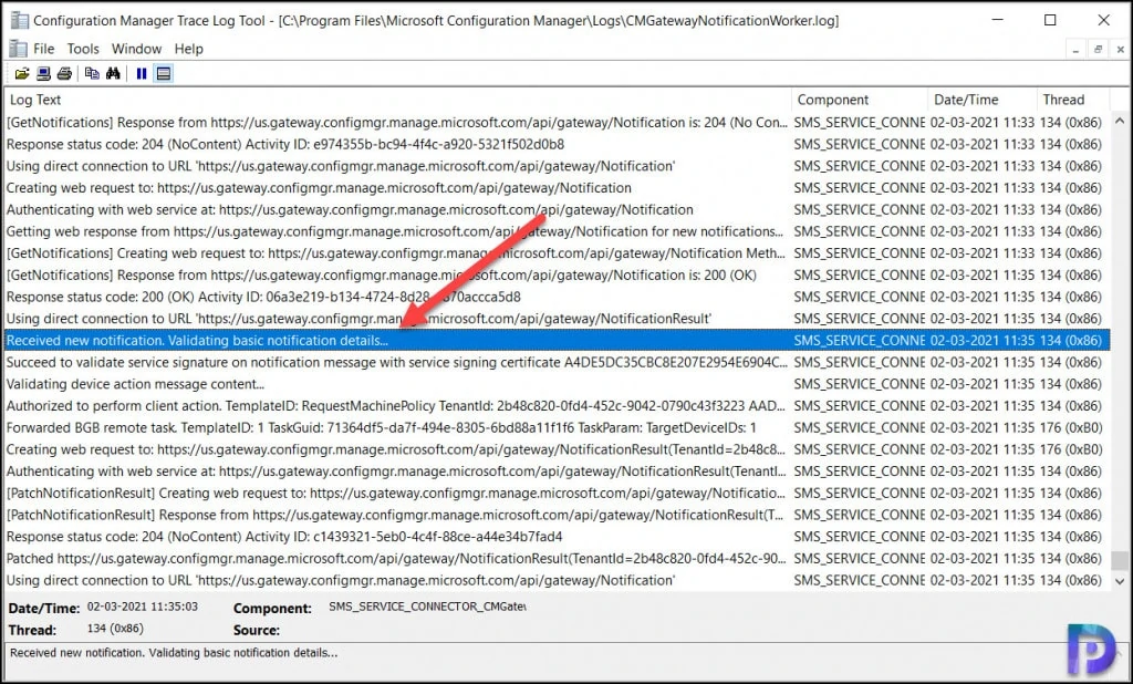 CMGatewayNotificationWorker to monitor the sync progress