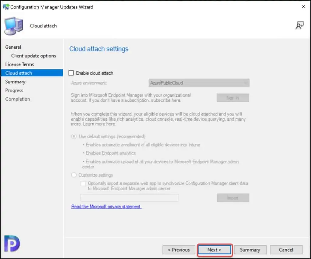 SCCM 2111 Hotfix KB12959506 Cloud Attach