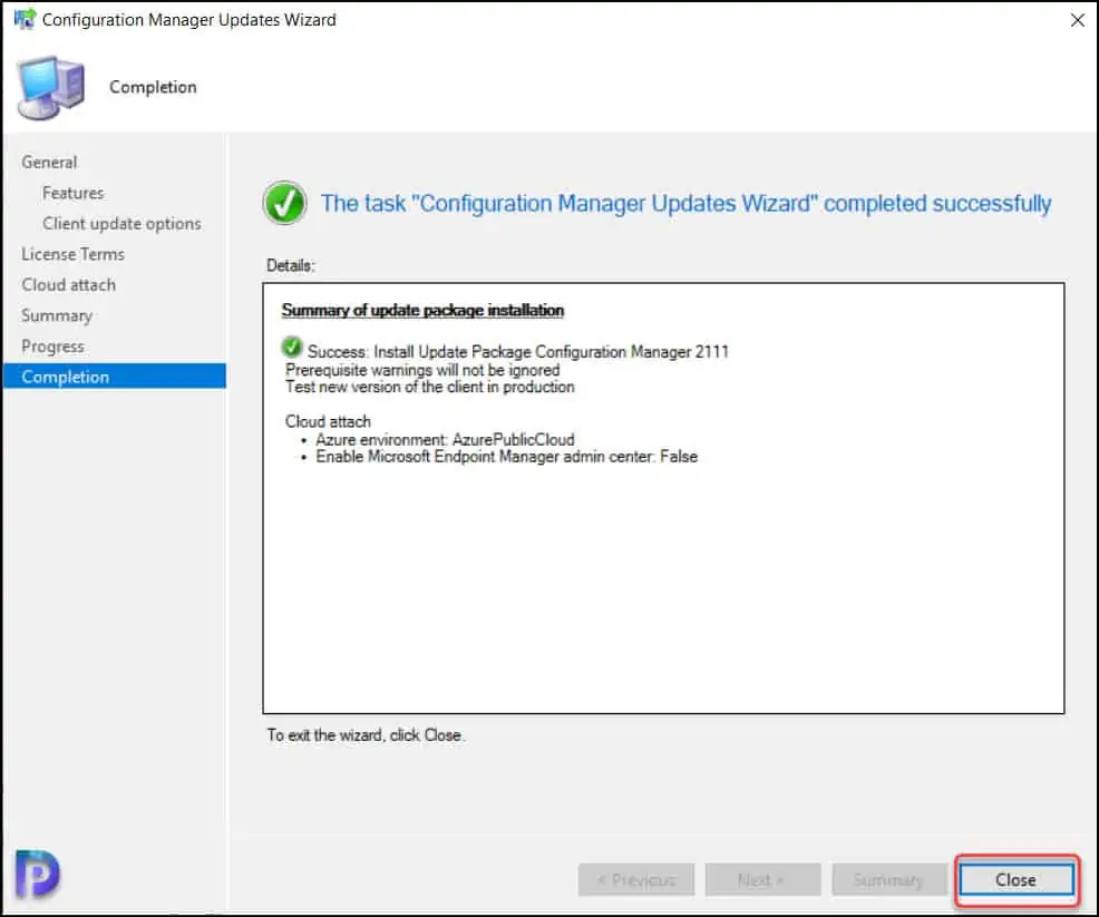 Install SCCM 2111 Update