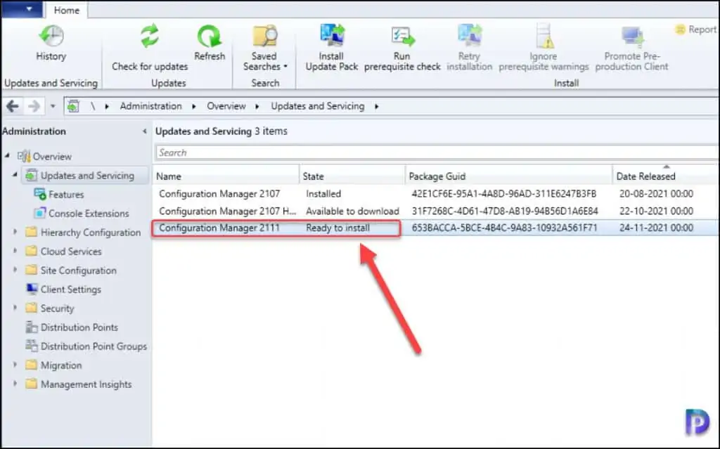 SCCM 2111 Update Ready to Install