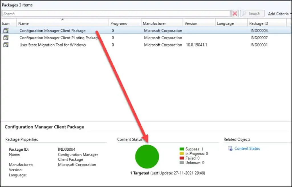 Check SCCM 2111 Client Package Distribution