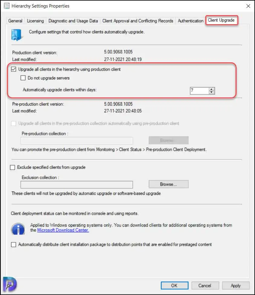 SCCM 2111 Upgrade - Upgrade Clients