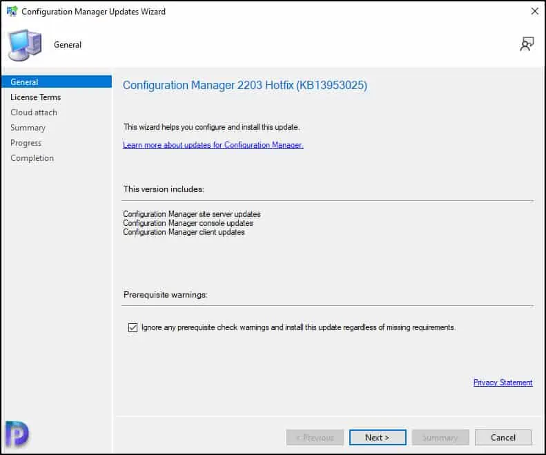 Install SCCM 2203 Hotfix KB13953025 Update