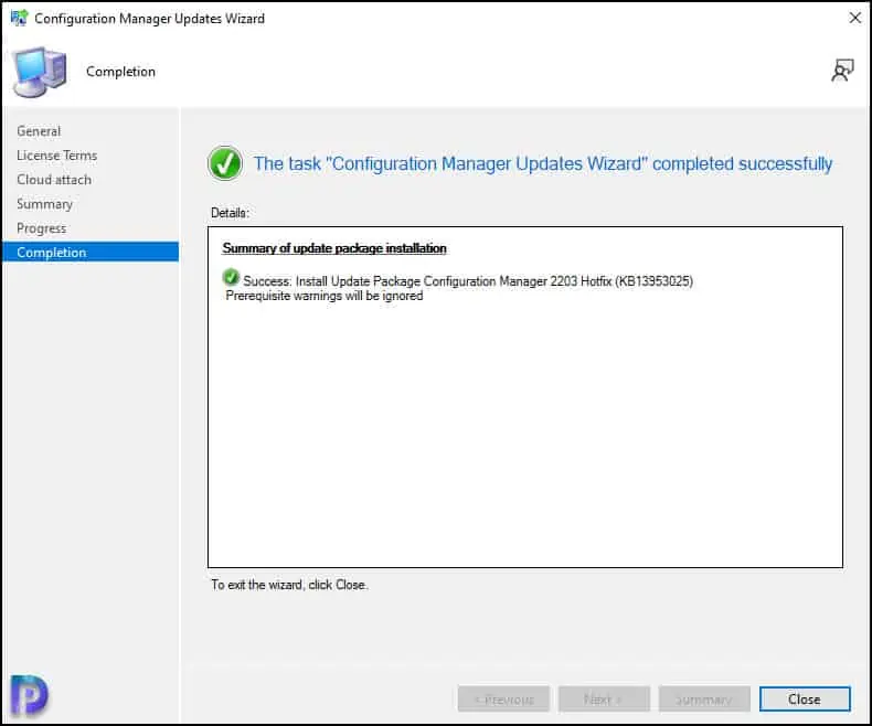 Install SCCM 2203 Hotfix KB13953025 Update