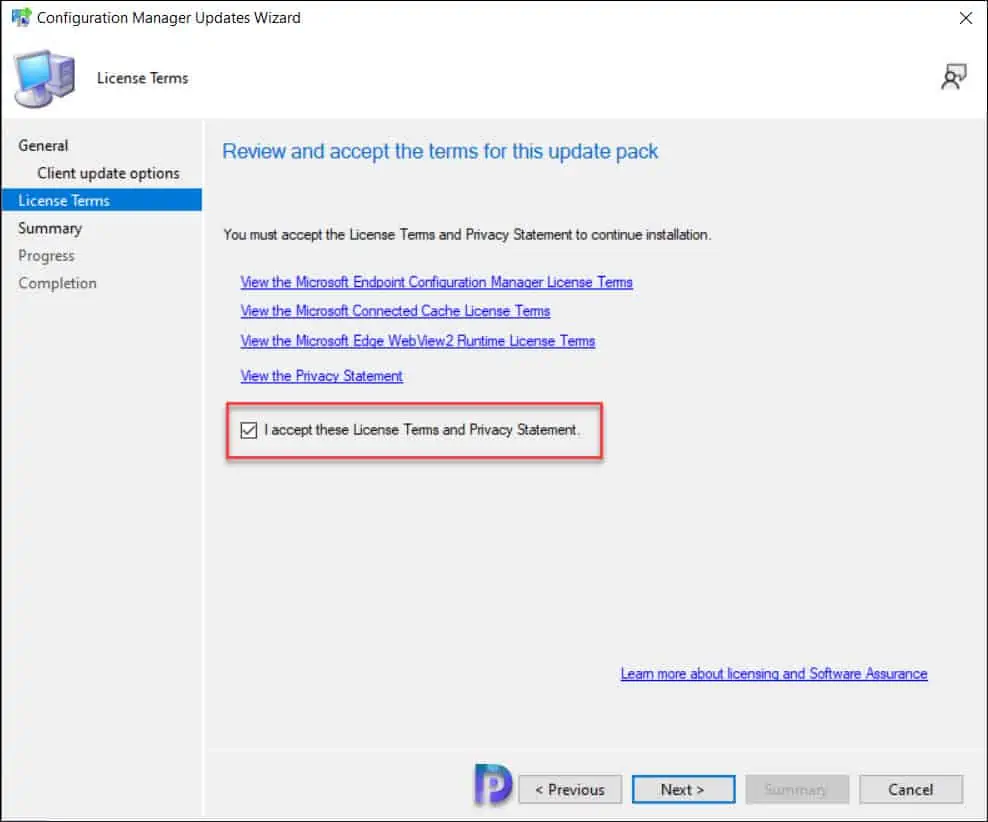 Accept License Terms for Installing KB15152495